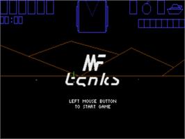 Title screen of Mf Tanks on the Commodore Amiga.