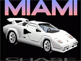 Title screen of Miami Chase on the Commodore Amiga.