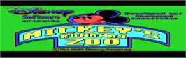 Title screen of Mickey's Runaway Zoo on the Commodore Amiga.