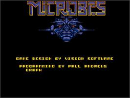 Title screen of Microbes on the Commodore Amiga.