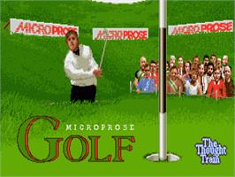 Title screen of Microprose Golf on the Commodore Amiga.