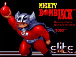 Title screen of Mighty Bomb Jack on the Commodore Amiga.