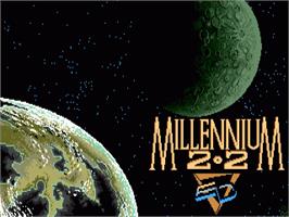 Title screen of Millennium 2.2 on the Commodore Amiga.
