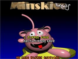 Title screen of Minskies: The Abduction on the Commodore Amiga.