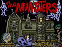 Title screen of Munsters, The on the Commodore Amiga.