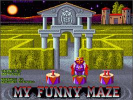Title screen of My Funny Maze on the Commodore Amiga.