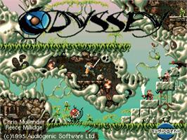 Title screen of Odyssey on the Commodore Amiga.