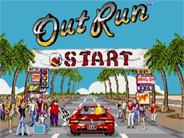 Title screen of Out Run (Sega) on the Commodore Amiga.