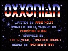 Title screen of Oxxonian on the Commodore Amiga.