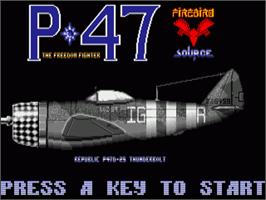 Title screen of P47 Thunderbolt on the Commodore Amiga.