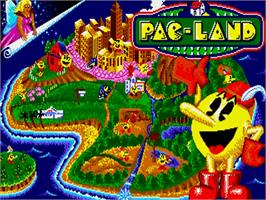 Title screen of Pac-land on the Commodore Amiga.