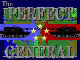 Title screen of Perfect General on the Commodore Amiga.