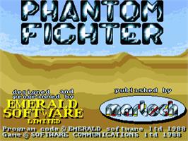 Title screen of Phantom Fighter on the Commodore Amiga.