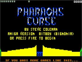 Title screen of Pharaoh's Curse on the Commodore Amiga.