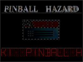 Title screen of Pinball Hazard on the Commodore Amiga.