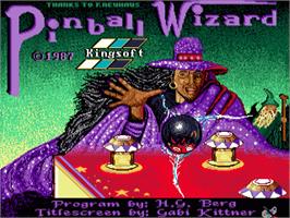Title screen of Pinball Wizard on the Commodore Amiga.