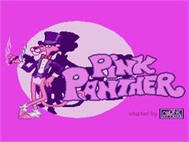 Title screen of Pink Panther on the Commodore Amiga.