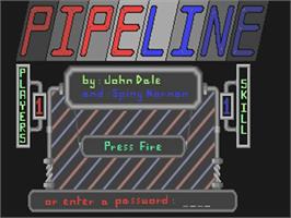 Title screen of Pipeline on the Commodore Amiga.