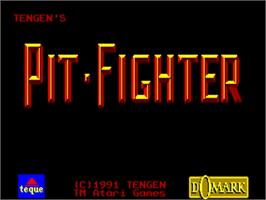 Title screen of Pit-fighter on the Commodore Amiga.