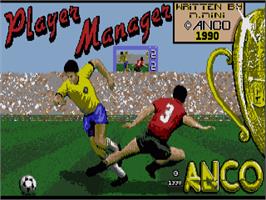 Title screen of Player Manager on the Commodore Amiga.