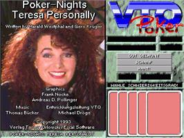 Title screen of Poker Nights - Teresa Personally on the Commodore Amiga.