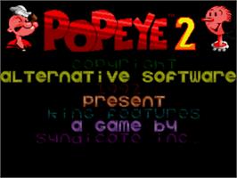 Title screen of Popeye 2 on the Commodore Amiga.