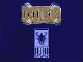 Title screen of Populous 2 - Trials Of The Olympian Gods on the Commodore Amiga.
