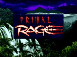 Title screen of Primal Rage on the Commodore Amiga.