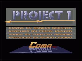Title screen of Project One on the Commodore Amiga.