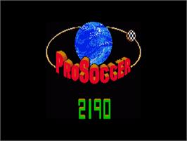 Title screen of Prosoccer 2190 on the Commodore Amiga.