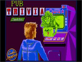Title screen of Pub Trivia Simulator on the Commodore Amiga.