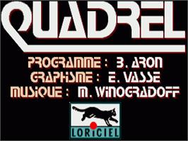 Title screen of Quadrel on the Commodore Amiga.