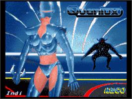 Title screen of Quantox on the Commodore Amiga.