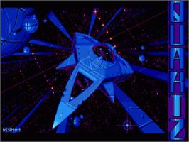 Title screen of Quartz on the Commodore Amiga.