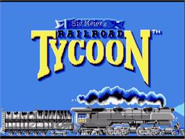 Title screen of Railroad Tycoon on the Commodore Amiga.