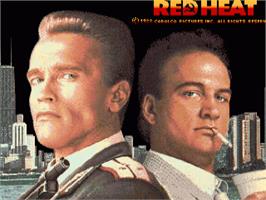 Title screen of Red Heat on the Commodore Amiga.