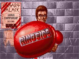Title screen of Ringside on the Commodore Amiga.