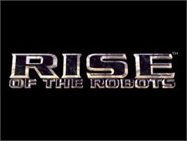 Title screen of Rise Of The Robots on the Commodore Amiga.