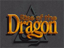 Title screen of Rise of the Dragon on the Commodore Amiga.