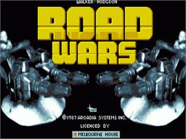 Title screen of Roadwars on the Commodore Amiga.
