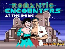 Title screen of Romantic Encounters at the Dome on the Commodore Amiga.