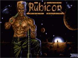 Title screen of Rubicon on the Commodore Amiga.