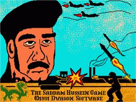 Title screen of Saddam Hussein Game, The on the Commodore Amiga.