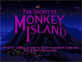 Title screen of Secret of Monkey Island on the Commodore Amiga.