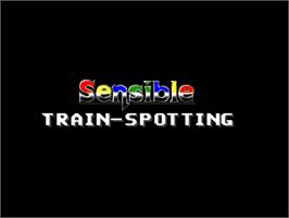 Title screen of Sensible Train-Spotting on the Commodore Amiga.