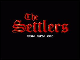 Title screen of Settlers, The on the Commodore Amiga.