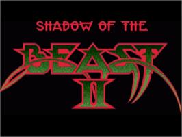 Title screen of Shadow of the Beast 2 on the Commodore Amiga.