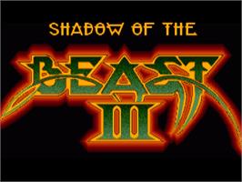 Title screen of Shadow of the Beast 3: Out of the Shadow on the Commodore Amiga.