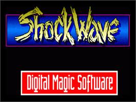 Title screen of Shockwave on the Commodore Amiga.