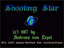 Title screen of Shooting Star on the Commodore Amiga.